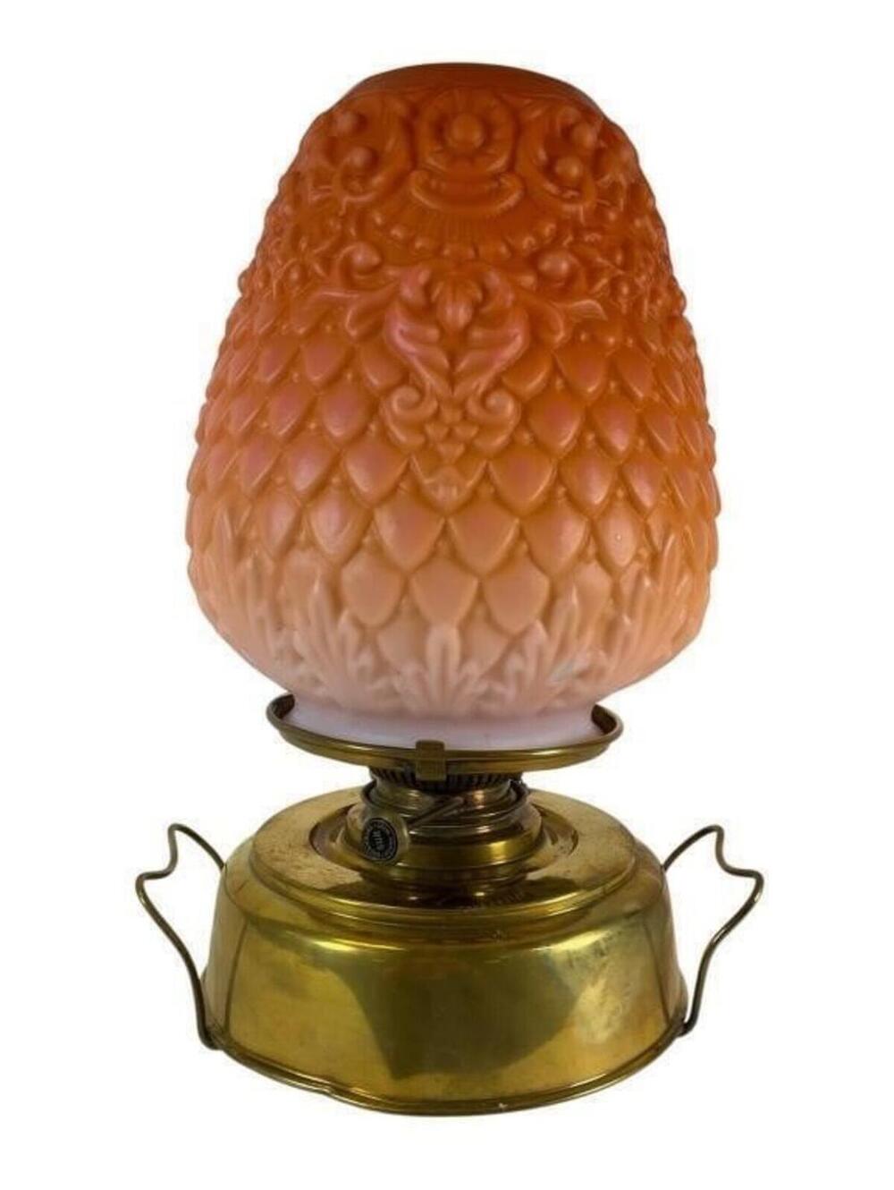Vintage Pink Satin Glass Hobnail Boudoir Lamp Cottagecore Electric Accent Light